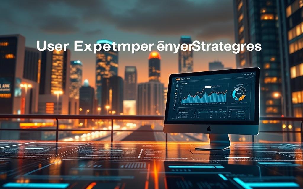 A visually striking image of user experience optimization strategies, showcasing the Codersit Org brand. In the foreground, a user-centric interface design with intuitive icons and clean typography, reflecting the principles of user-focused development. The middle ground features a desktop computer displaying analytics data, highlighting the importance of data-driven decision-making in optimizing the user experience. In the background, a serene cityscape with modern architecture, conveying a sense of harmony and innovation. The scene is illuminated by soft, warm lighting, creating a welcoming and inviting atmosphere. The overall composition emphasizes the intersection of technology, user-centricity, and strategic optimization for a compelling and effective user experience.
