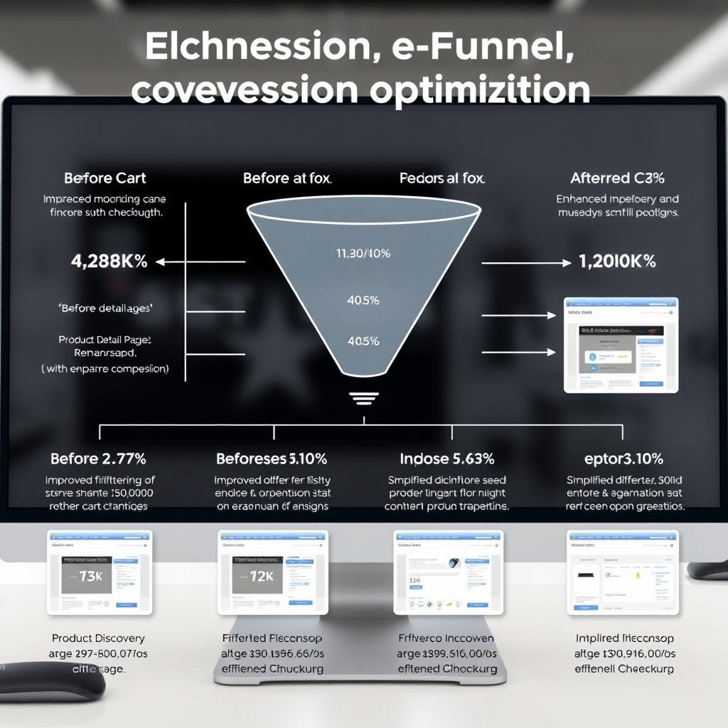 Conversion funnel optimization for an electronics e-commerce store showing improved user journey implemented by Codersit Org Conversion funnel optimization for an electronics e-commerce store showing improved user journey implemented by Codersit Org