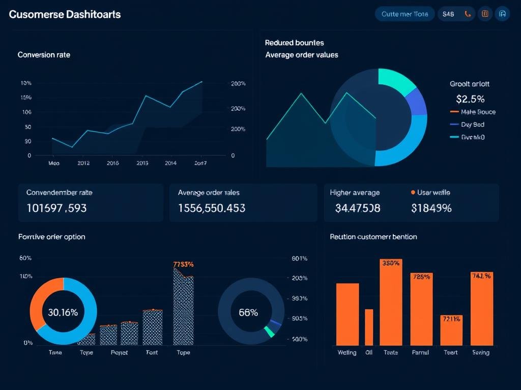 Dashboard showing improved metrics after custom e-commerce implementation
