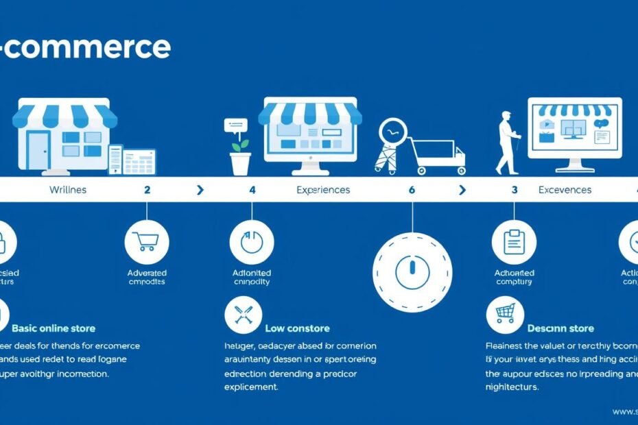 Evolution of e-commerce showing the transition from traditional to future online shopping experiences