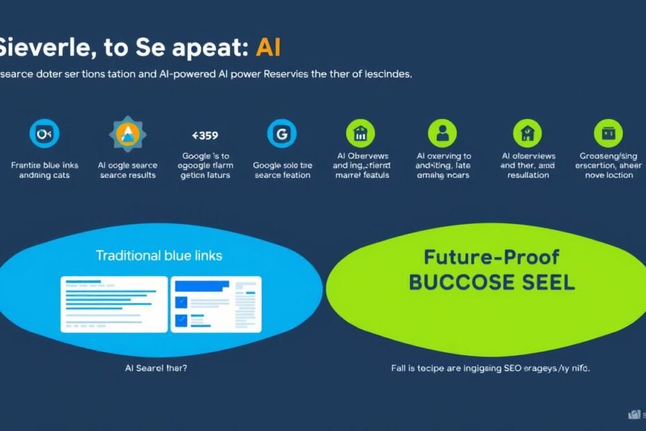 Evolution of search from traditional SEO to AI-powered search with future-proof SEO strategies highlighted